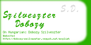 szilveszter dobozy business card